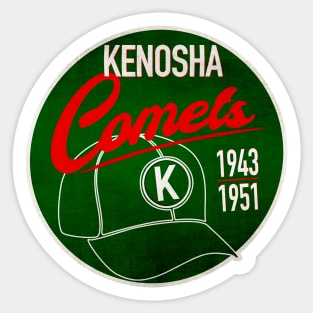 Kenosha Comets • AAGPBL Hat • Kenosha, Wisconsin Sticker